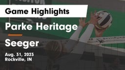 Parke Heritage  vs Seeger  Game Highlights - Aug. 31, 2023