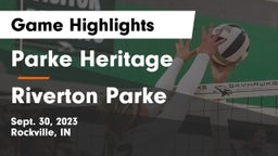 Parke Heritage  vs Riverton Parke  Game Highlights - Sept. 30, 2023
