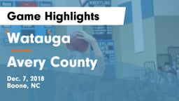 Watauga  vs Avery County  Game Highlights - Dec. 7, 2018