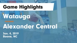 Watauga  vs Alexander Central  Game Highlights - Jan. 4, 2019