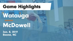 Watauga  vs McDowell   Game Highlights - Jan. 8, 2019