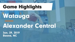 Watauga  vs Alexander Central  Game Highlights - Jan. 29, 2019