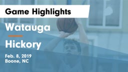 Watauga  vs Hickory  Game Highlights - Feb. 8, 2019