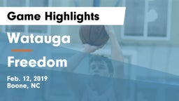 Watauga  vs Freedom  Game Highlights - Feb. 12, 2019