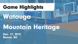Watauga  vs Mountain Heritage  Game Highlights - Dec. 17, 2019
