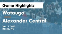 Watauga  vs Alexander Central  Game Highlights - Jan. 3, 2020
