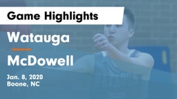 Watauga  vs McDowell   Game Highlights - Jan. 8, 2020
