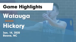 Watauga  vs Hickory  Game Highlights - Jan. 14, 2020