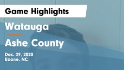 Watauga  vs Ashe County  Game Highlights - Dec. 29, 2020
