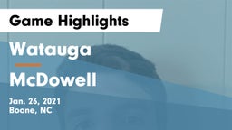 Watauga  vs McDowell   Game Highlights - Jan. 26, 2021