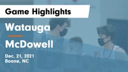 Watauga  vs McDowell   Game Highlights - Dec. 21, 2021