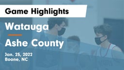 Watauga  vs Ashe County  Game Highlights - Jan. 25, 2022