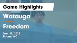 Watauga  vs Freedom  Game Highlights - Jan. 17, 2023