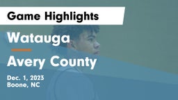 Watauga  vs Avery County  Game Highlights - Dec. 1, 2023