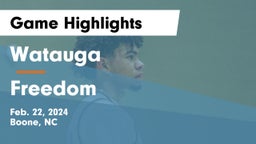 Watauga  vs Freedom  Game Highlights - Feb. 22, 2024