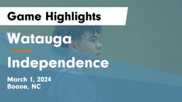 Watauga  vs Independence  Game Highlights - March 1, 2024