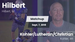 Matchup: Hilbert  vs. Kohler/Lutheran/Christian  2018