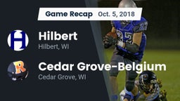 Recap: Hilbert  vs. Cedar Grove-Belgium  2018