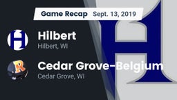 Recap: Hilbert  vs. Cedar Grove-Belgium  2019