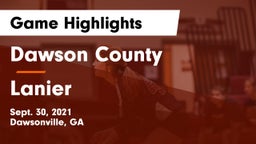 Dawson County  vs Lanier  Game Highlights - Sept. 30, 2021