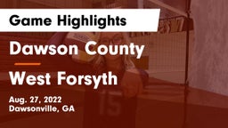 Dawson County  vs West Forsyth  Game Highlights - Aug. 27, 2022