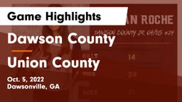 Dawson County  vs Union County  Game Highlights - Oct. 5, 2022