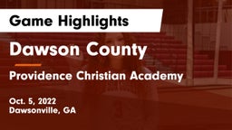Dawson County  vs Providence Christian Academy  Game Highlights - Oct. 5, 2022