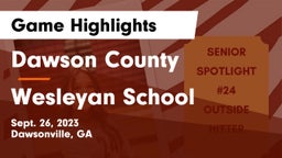 Dawson County  vs Wesleyan School Game Highlights - Sept. 26, 2023