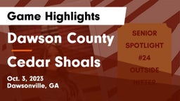 Dawson County  vs Cedar Shoals   Game Highlights - Oct. 3, 2023