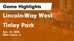 Lincoln-Way West  vs Tinley Park  Game Highlights - Jan. 15, 2020