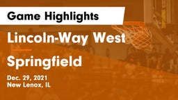 Lincoln-Way West  vs Springfield Game Highlights - Dec. 29, 2021