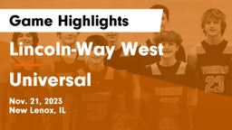 Lincoln-Way West  vs Universal  Game Highlights - Nov. 21, 2023
