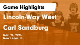 Lincoln-Way West  vs Carl Sandburg  Game Highlights - Nov. 24, 2023