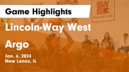 Lincoln-Way West  vs Argo  Game Highlights - Jan. 6, 2024