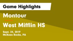 Montour  vs West Mifflin HS Game Highlights - Sept. 24, 2019