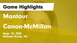 Montour  vs Canon-McMillan  Game Highlights - Sept. 10, 2020