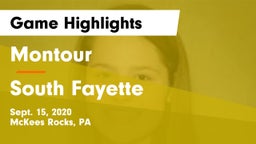 Montour  vs South Fayette Game Highlights - Sept. 15, 2020