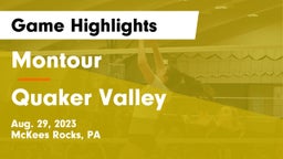 Montour  vs Quaker Valley  Game Highlights - Aug. 29, 2023