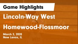 Lincoln-Way West  vs Homewood-Flossmoor  Game Highlights - March 2, 2020