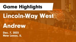 Lincoln-Way West  vs Andrew  Game Highlights - Dec. 7, 2023