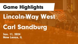 Lincoln-Way West  vs Carl Sandburg  Game Highlights - Jan. 11, 2024