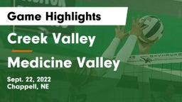 Creek Valley  vs Medicine Valley  Game Highlights - Sept. 22, 2022
