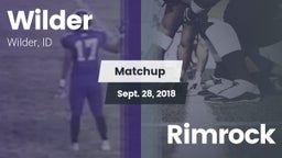 Matchup: Wilder vs. Rimrock 2018