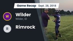 Recap: Wilder  vs. Rimrock 2018