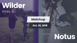 Matchup: Wilder vs. Notus 2018