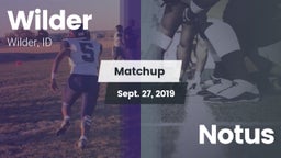 Matchup: Wilder vs. Notus 2019