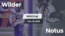 Matchup: Wilder vs. Notus 2019
