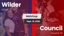 Matchup: Wilder vs. Council  2020