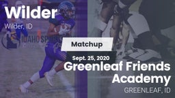 Matchup: Wilder vs. Greenleaf Friends Academy 2020