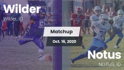 Matchup: Wilder vs. Notus  2020